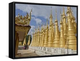 Chinese Tourists Visit Buddhist Temples in the Inle Lake Region, Shan State, Myanmar (Burma)-Julio Etchart-Framed Stretched Canvas