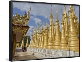 Chinese Tourists Visit Buddhist Temples in the Inle Lake Region, Shan State, Myanmar (Burma)-Julio Etchart-Framed Photographic Print