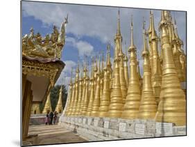 Chinese Tourists Visit Buddhist Temples in the Inle Lake Region, Shan State, Myanmar (Burma)-Julio Etchart-Mounted Photographic Print