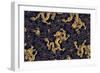 Chinese Traditional Golden Dragon and Peony Pattern-Kevin Leng Ker Lun-Framed Art Print