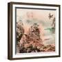 Chinese Traditional Ink Painting, Landscape of Season, Fall.-elwynn-Framed Art Print