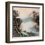 Chinese Traditional Ink Painting, Landscape of Season, Fall.-elwynn-Framed Art Print