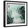 Chinese Traditional Ink Painting, Landscape of Season, Summer.-elwynn-Framed Art Print