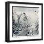 Chinese Traditional Ink Painting, Landscape of Season, Winter.-elwynn-Framed Art Print