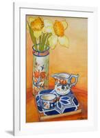 Chinese Vase with Daffodils, Pot and Jug-Joan Thewsey-Framed Giclee Print