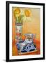 Chinese Vase with Daffodils, Pot and Jug-Joan Thewsey-Framed Giclee Print