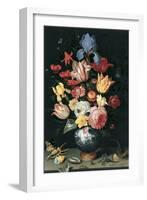 Chinese Vase with Flowers, Shells and Insects-Balthasar van der Ast-Framed Giclee Print