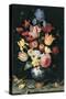 Chinese Vase with Flowers, Shells and Insects-Balthasar van der Ast-Stretched Canvas