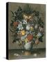 Chinese Vase with Flowers, Shells and Insects-Ambrosius Bosschaert the Elder-Stretched Canvas