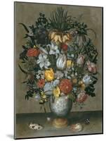Chinese Vase with Flowers, Shells and Insects-Ambrosius Bosschaert the Elder-Mounted Giclee Print