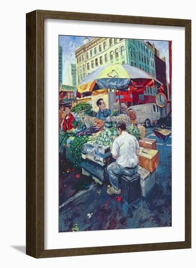 Chinese Vegetable Stall, 2000-Hector McDonnell-Framed Giclee Print