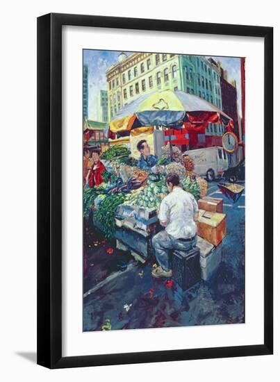 Chinese Vegetable Stall, 2000-Hector McDonnell-Framed Giclee Print
