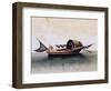 Chinese Vessel, Painting on Silk, 19th Century-null-Framed Giclee Print