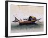 Chinese Vessel, Painting on Silk, 19th Century-null-Framed Giclee Print