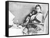 Chinese Woman Showing Her Uncovered Bound Foot Near an European Foot-John Thomson-Framed Stretched Canvas