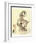 Chinese Word Mean Happy Goat Year, 2015 is Year of the Goat-kenny001-Framed Photographic Print