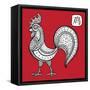 Chinese Zodiac. Animal Astrological Sign. Cock.-Katyau-Framed Stretched Canvas