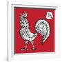 Chinese Zodiac. Animal Astrological Sign. Cock.-Katyau-Framed Art Print