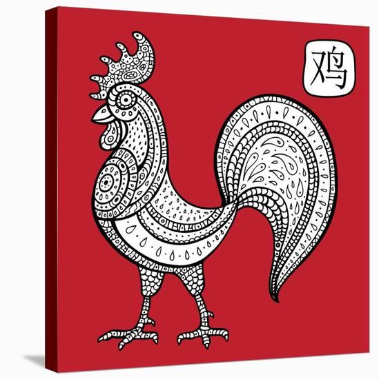 Chinese Zodiac. Animal Astrological Sign. Cock.-Katyau-Stretched Canvas