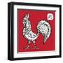 Chinese Zodiac. Animal Astrological Sign. Cock.-Katyau-Framed Art Print