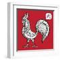 Chinese Zodiac. Animal Astrological Sign. Cock.-Katyau-Framed Art Print