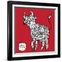 Chinese Zodiac. Animal Astrological Sign. Cow.-Katyau-Framed Art Print