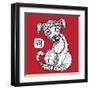 Chinese Zodiac. Animal Astrological Sign. Dog.-Katyau-Framed Art Print