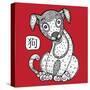 Chinese Zodiac. Animal Astrological Sign. Dog.-Katyau-Stretched Canvas