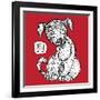 Chinese Zodiac. Animal Astrological Sign. Dog.-Katyau-Framed Art Print