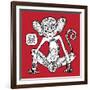 Chinese Zodiac. Animal Astrological Sign. Monkey.-Katyau-Framed Art Print