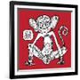 Chinese Zodiac. Animal Astrological Sign. Monkey.-Katyau-Framed Art Print