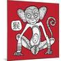 Chinese Zodiac. Animal Astrological Sign. Monkey.-Katyau-Mounted Art Print