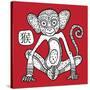 Chinese Zodiac. Animal Astrological Sign. Monkey.-Katyau-Stretched Canvas