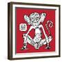 Chinese Zodiac. Animal Astrological Sign. Monkey.-Katyau-Framed Art Print