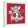 Chinese Zodiac. Animal Astrological Sign. Monkey.-Katyau-Framed Art Print