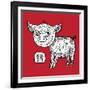 Chinese Zodiac. Animal Astrological Sign. Pig.-Katyau-Framed Art Print