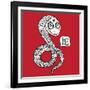 Chinese Zodiac. Animal Astrological Sign. Snake.-Katyau-Framed Art Print