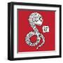 Chinese Zodiac. Animal Astrological Sign. Snake.-Katyau-Framed Art Print