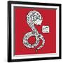 Chinese Zodiac. Animal Astrological Sign. Snake.-Katyau-Framed Art Print