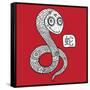Chinese Zodiac. Animal Astrological Sign. Snake.-Katyau-Framed Stretched Canvas