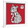 Chinese Zodiac. Animal Astrological Sign. Tiger.-Katyau-Framed Art Print