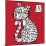 Chinese Zodiac. Animal Astrological Sign. Tiger.-Katyau-Mounted Art Print