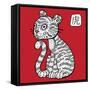 Chinese Zodiac. Animal Astrological Sign. Tiger.-Katyau-Framed Stretched Canvas