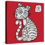 Chinese Zodiac. Animal Astrological Sign. Tiger.-Katyau-Stretched Canvas