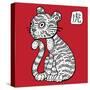 Chinese Zodiac. Animal Astrological Sign. Tiger.-Katyau-Stretched Canvas