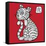 Chinese Zodiac. Animal Astrological Sign. Tiger.-Katyau-Framed Stretched Canvas