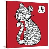 Chinese Zodiac. Animal Astrological Sign. Tiger.-Katyau-Stretched Canvas