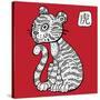 Chinese Zodiac. Animal Astrological Sign. Tiger.-Katyau-Stretched Canvas