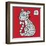 Chinese Zodiac. Animal Astrological Sign. Tiger.-Katyau-Framed Art Print