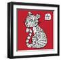 Chinese Zodiac. Animal Astrological Sign. Tiger.-Katyau-Framed Art Print